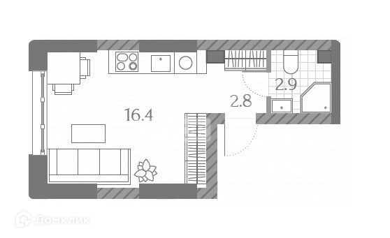 Продаётся студия, 22.3 м²