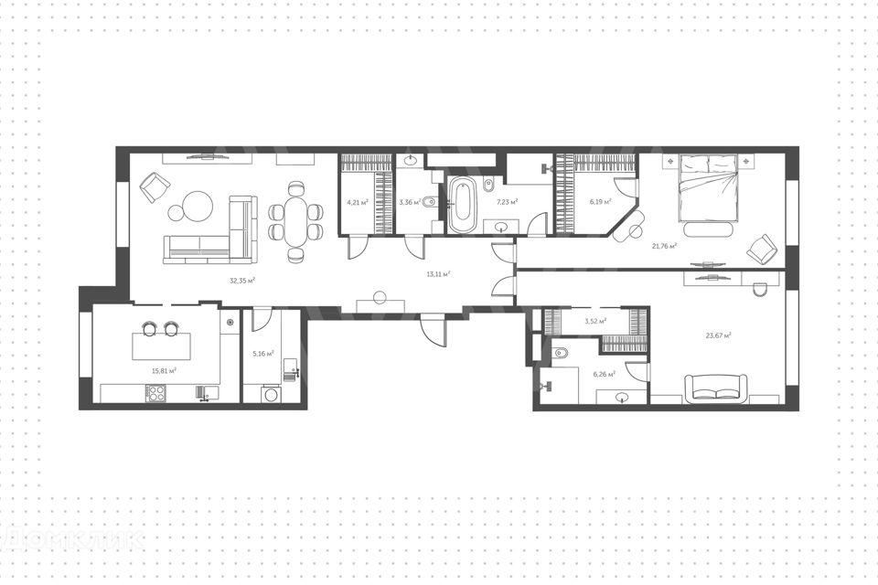 Продаётся 3-комнатная квартира, 147 м²