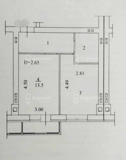 Продаётся 1-комнатная квартира, 34.6 м²