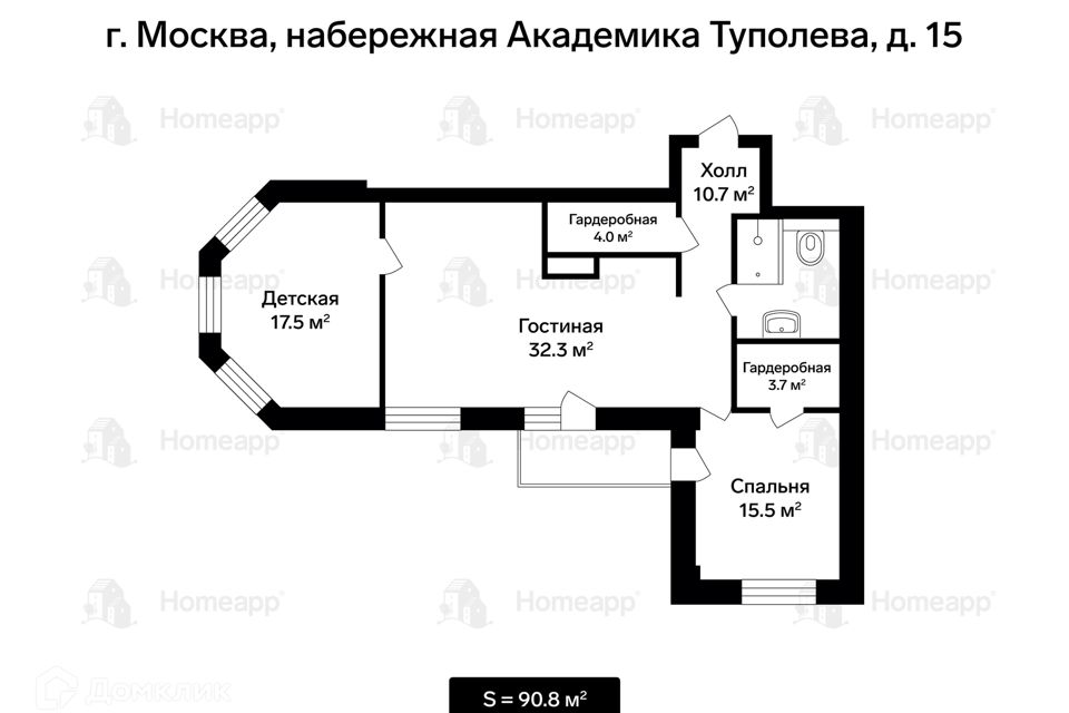 Купить Квартиру на набережной Академика Туполева (Москва) - 7 объявлений о  Продаже Квартир Недорого: Планировки, Цены и Фото – Домклик