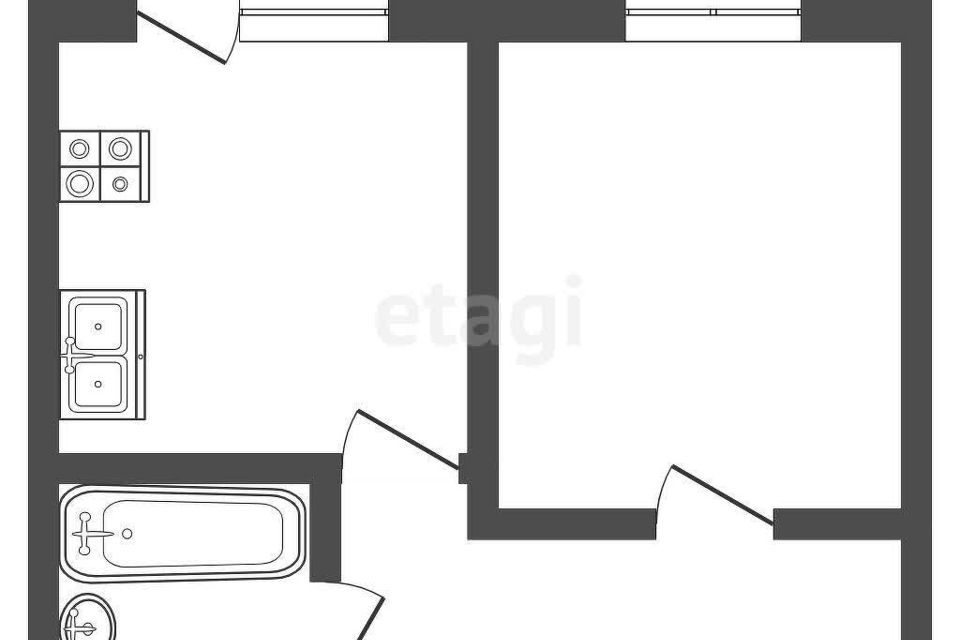 Продаётся 1-комнатная квартира, 37 м²