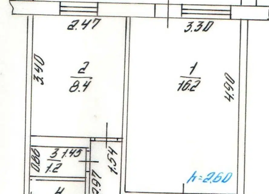 Продаётся 1-комнатная квартира, 39.3 м²