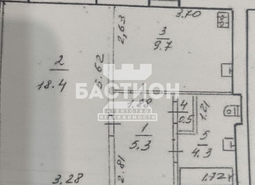 Продаётся 1-комнатная квартира, 38.2 м²