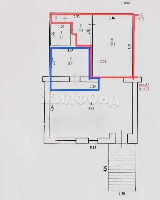 Сдаётся помещение своб. назначения, 35 м²