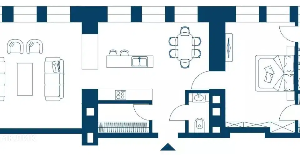 Продаётся 2-комнатная квартира, 105.8 м²