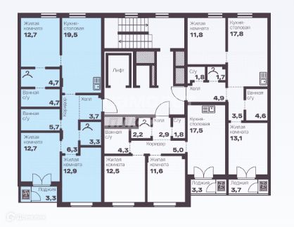 Продаётся 3-комнатная квартира, 86.2 м²