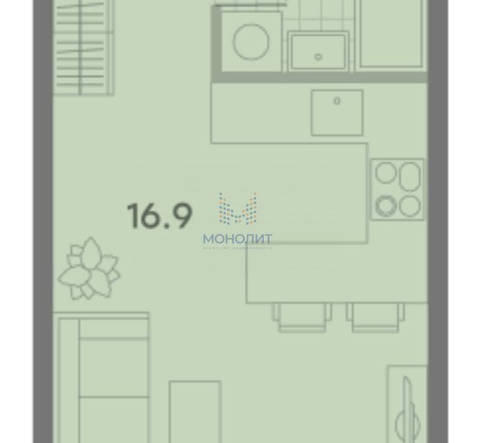 Продаётся студия, 24.4 м²