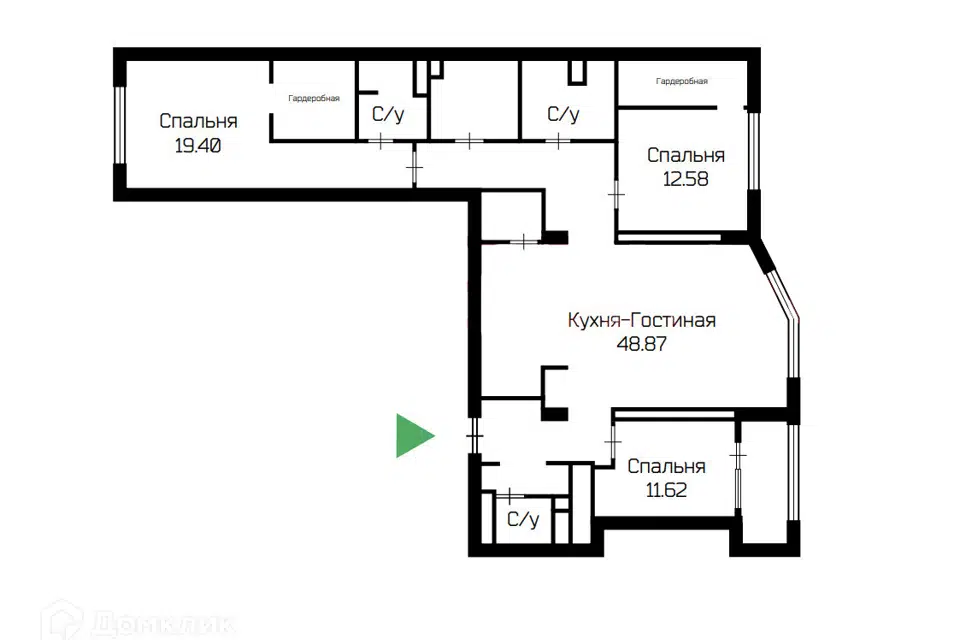 Продаётся 4-комнатная квартира, 145 м²