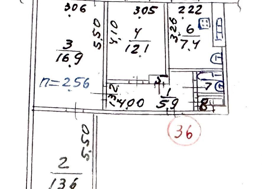 Продаётся 3-комнатная квартира, 65 м²