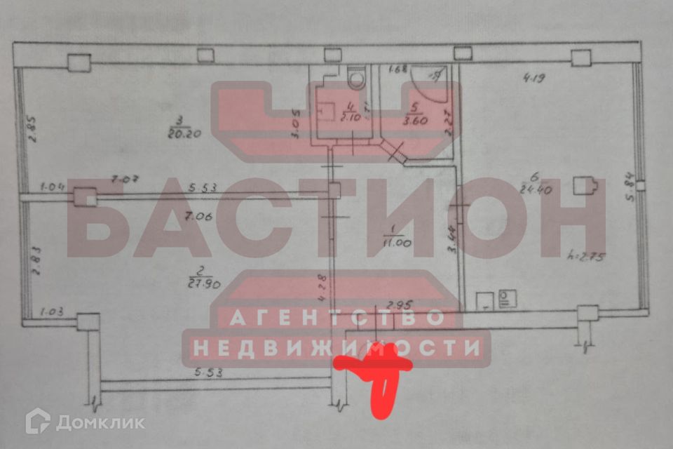 Продаётся 2-комнатная квартира, 89.2 м²