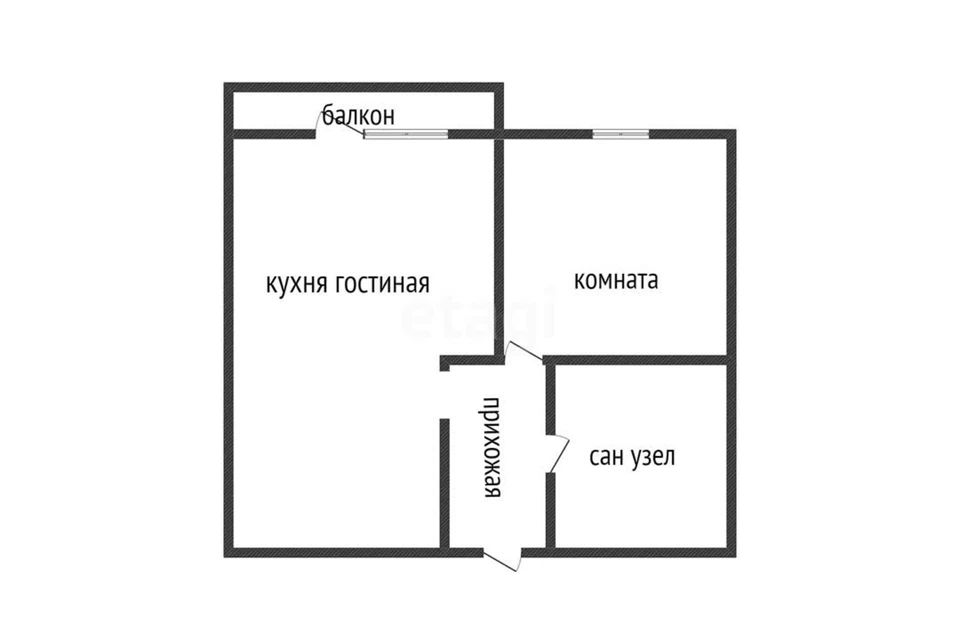 Продаётся 1-комнатная квартира, 39.2 м²