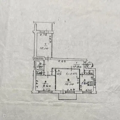 Продаётся 3-комнатная квартира, 63 м²