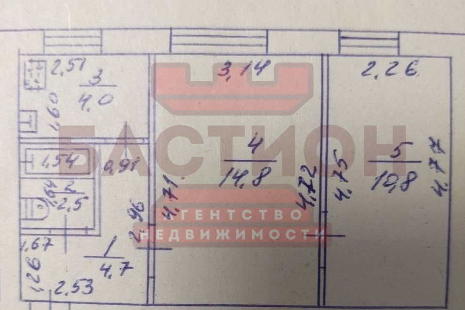 Продаётся 2-комнатная квартира, 37 м²