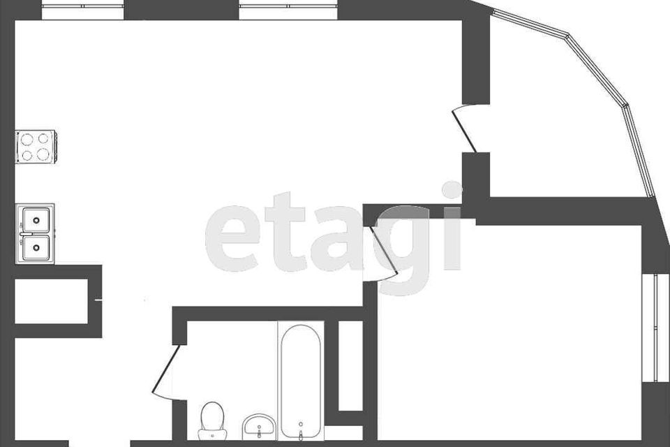 Продаётся 1-комнатная квартира, 40.5 м²