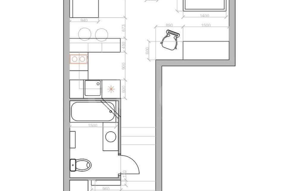 Продаётся студия, 36 м²