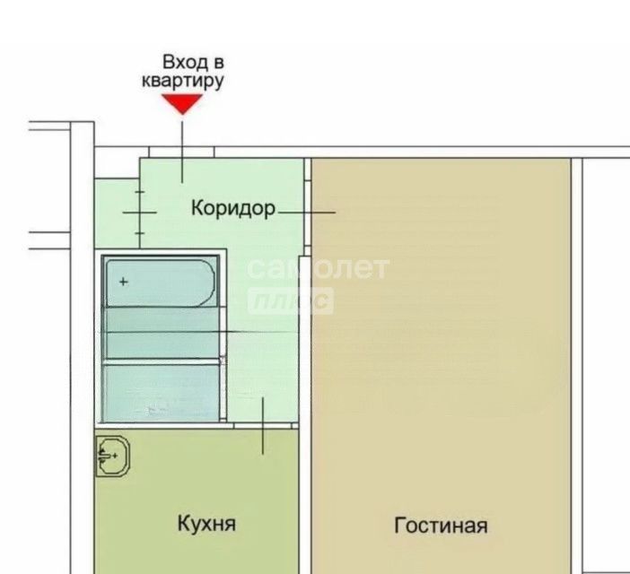 Продаётся 1-комнатная квартира, 32 м²