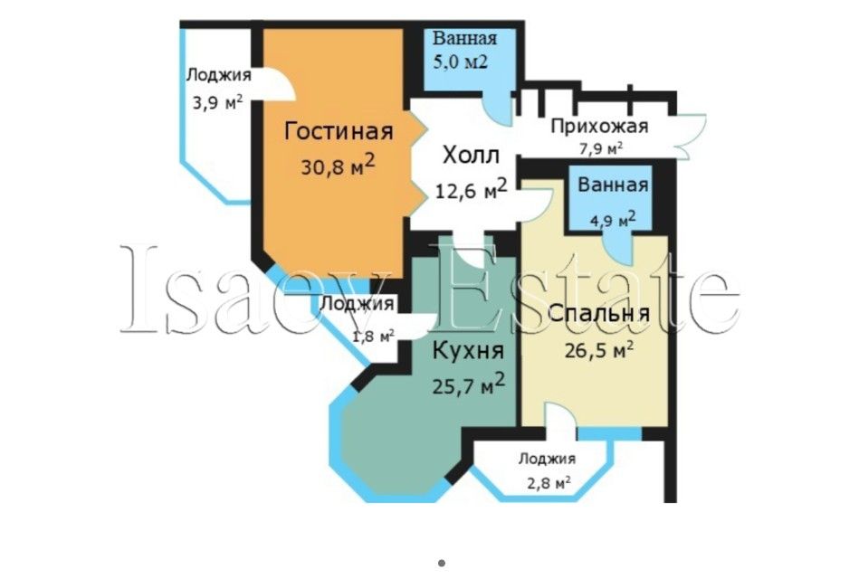 Продаётся 2-комнатная квартира, 122 м²