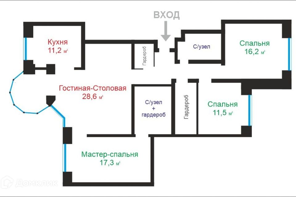 Продаётся 4-комнатная квартира, 135 м²