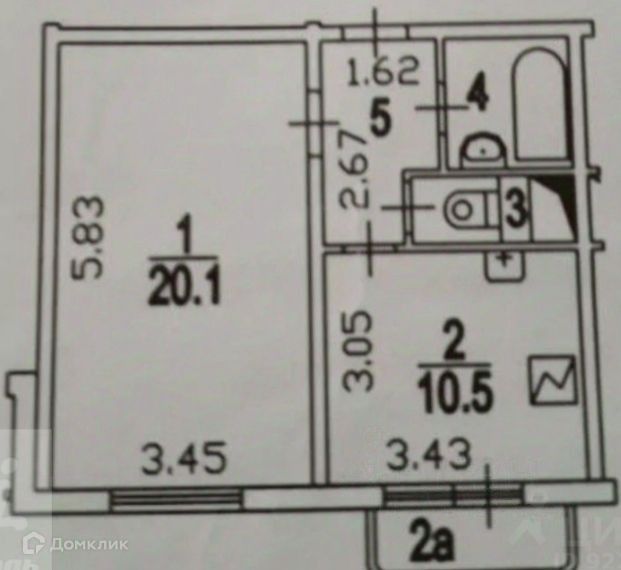 Продаётся 1-комнатная квартира, 38.2 м²