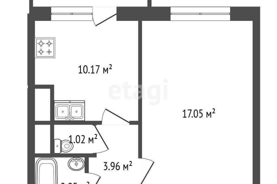 Продаётся студия, 34 м²