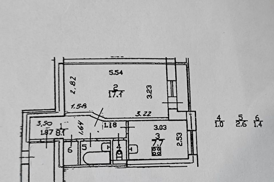 Продаётся 1-комнатная квартира, 37.9 м²