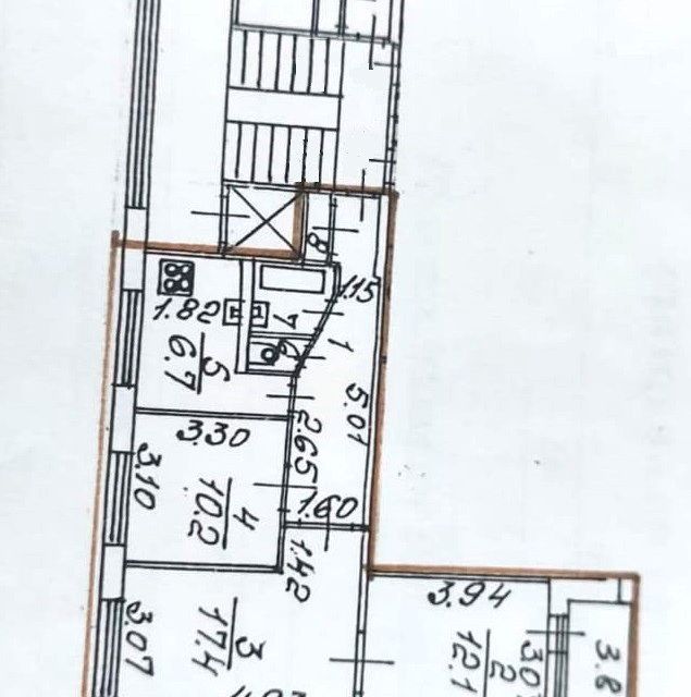 Продаётся 3-комнатная квартира, 59 м²