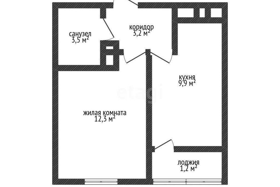 Продаётся 1-комнатная квартира, 30.1 м²