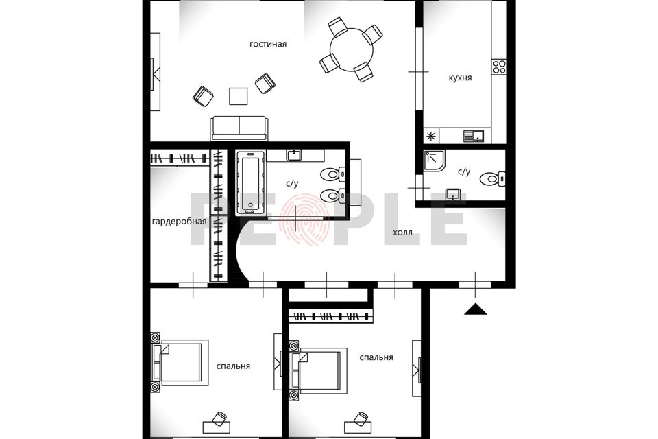 Продаётся 3-комнатная квартира, 90 м²