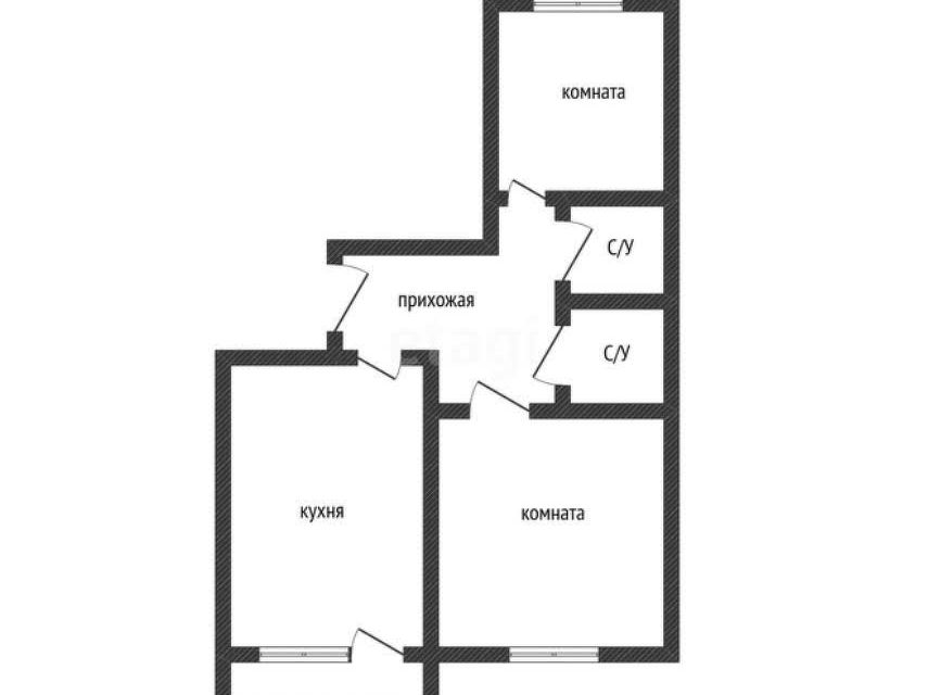 Продаётся 2-комнатная квартира, 63.2 м²