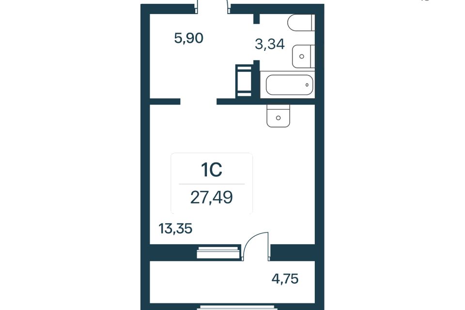 Продаётся студия, 24.5 м²