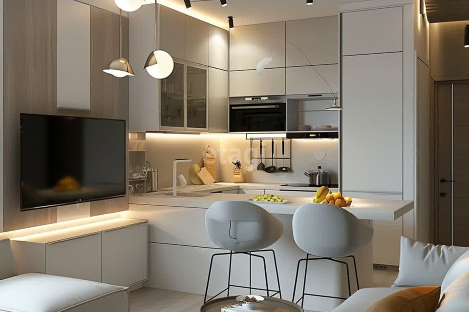 Продаётся 1-комнатная квартира, 42.8 м²