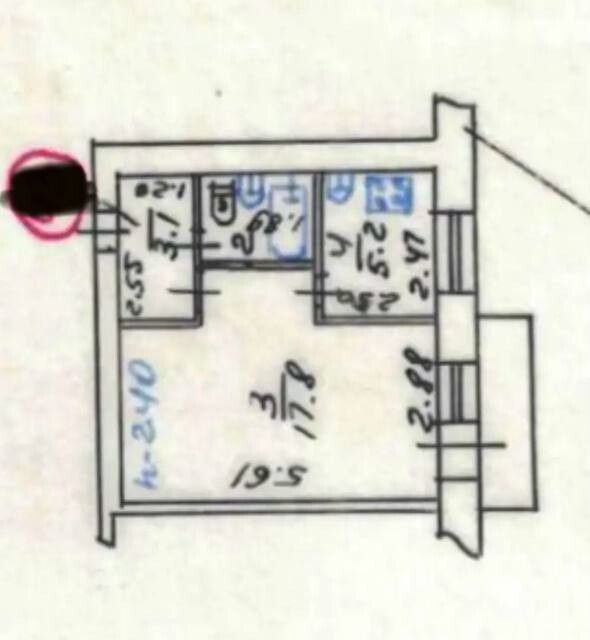 Продаётся 1-комнатная квартира, 29 м²