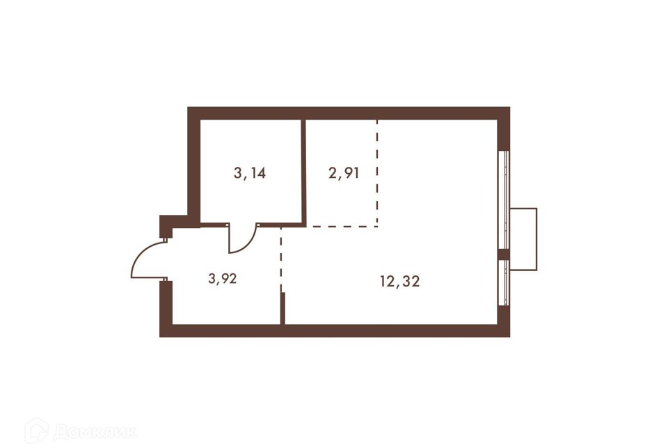 Продаётся студия, 22.2 м²