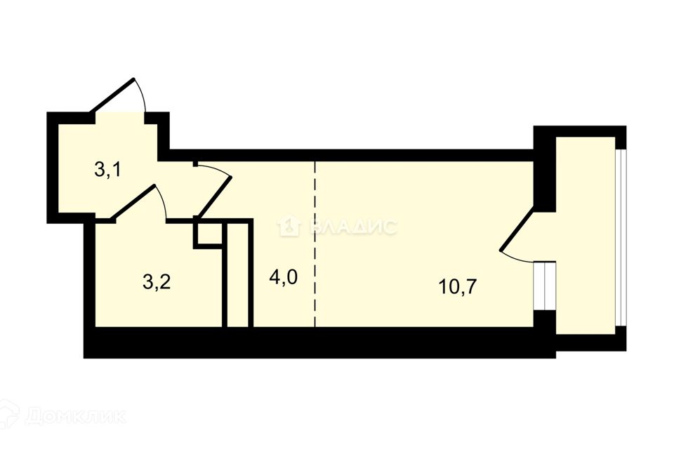 Продаётся студия, 24 м²