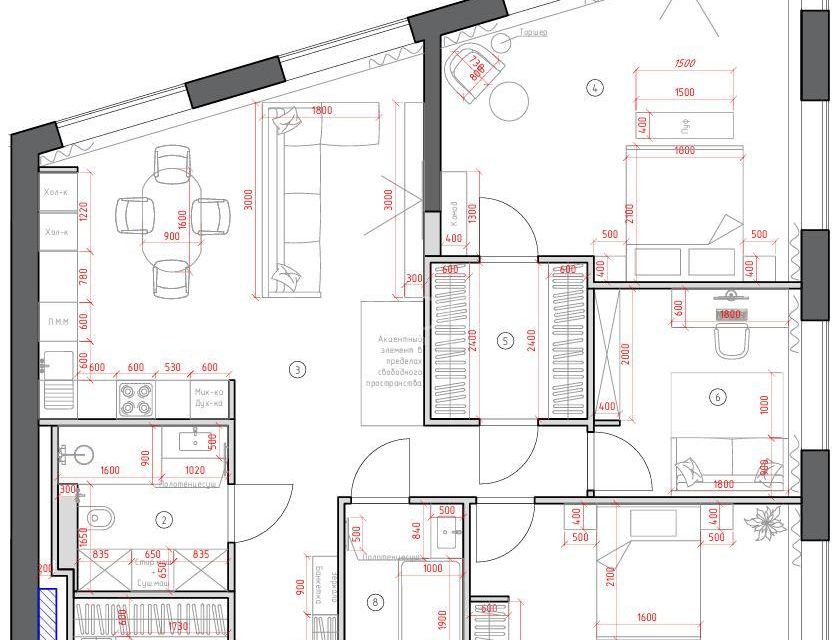 Продаётся 4-комнатная квартира, 114.4 м²
