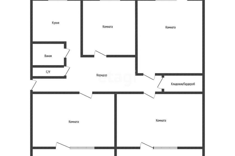 Продаётся 4-комнатная квартира, 88 м²