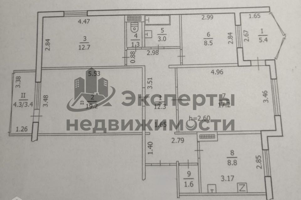 Продаётся 4-комнатная квартира, 93 м²