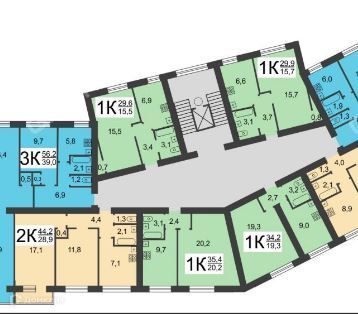 Продаётся 2-комнатная квартира, 44.2 м²