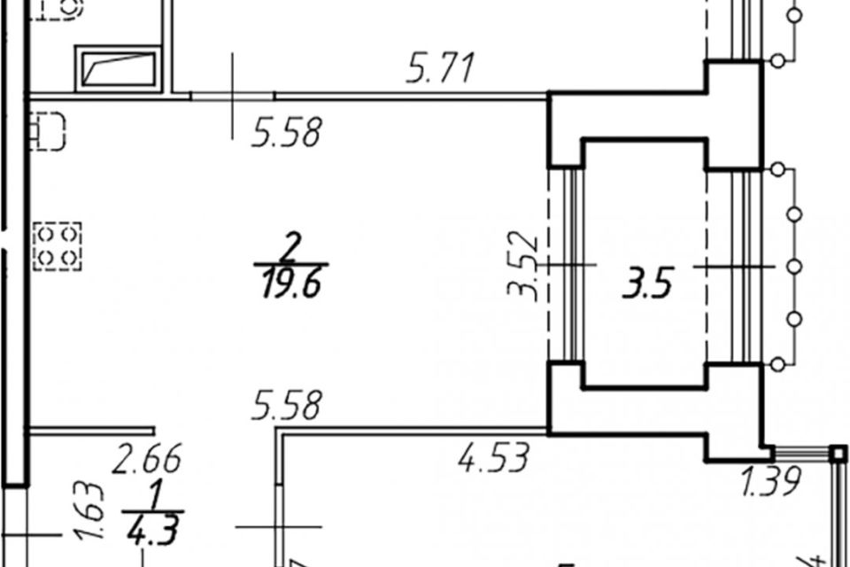 Продаётся 2-комнатная квартира, 70.7 м²