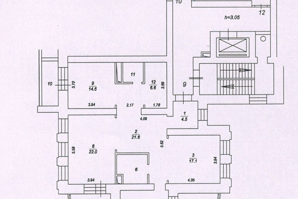 Продаётся 3-комнатная квартира, 129.4 м²
