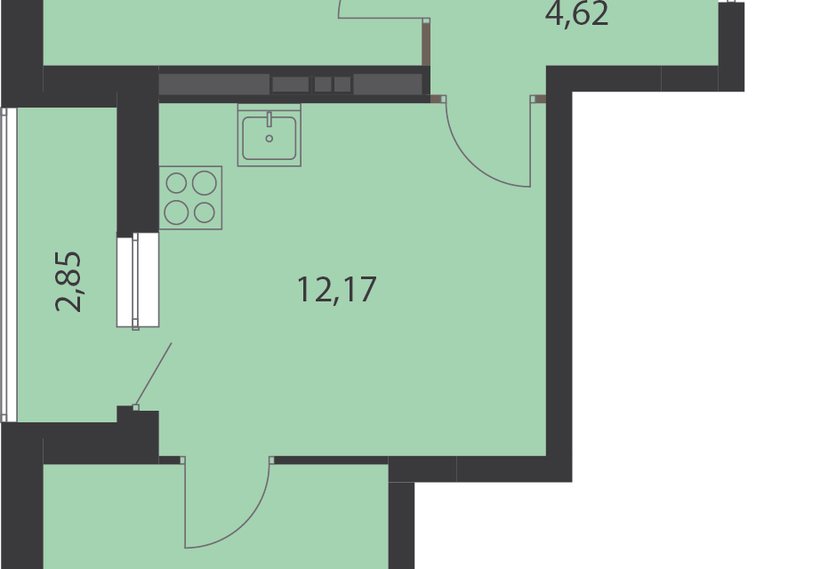 Продаётся 2-комнатная квартира, 47.2 м²