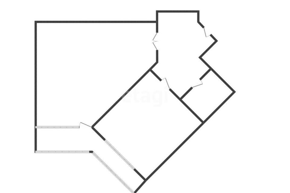 Продаётся 1-комнатная квартира, 58.2 м²