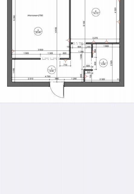 Продаётся 1-комнатная квартира, 48.5 м²