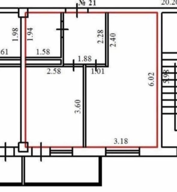 Продаётся 1-комнатная квартира, 36 м²