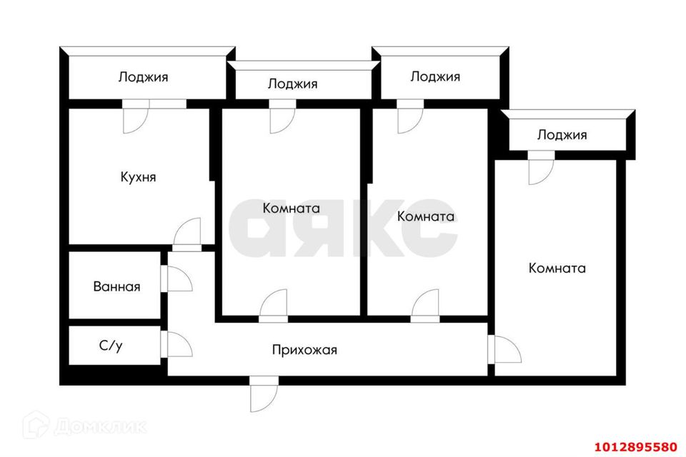 Продаётся 3-комнатная квартира, 80 м²