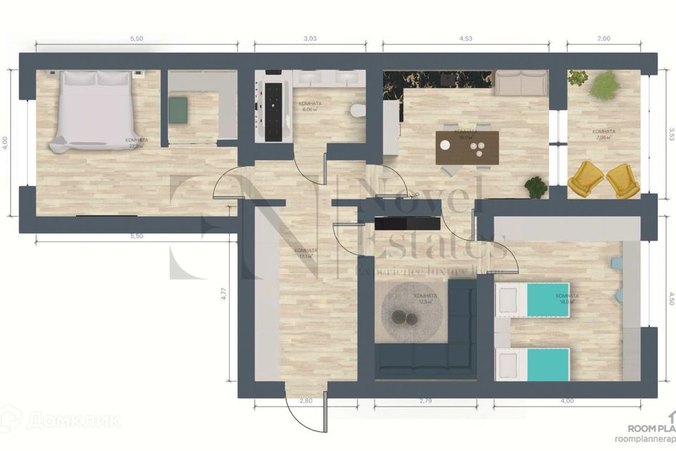 Продаётся 3-комнатная квартира, 90.3 м²
