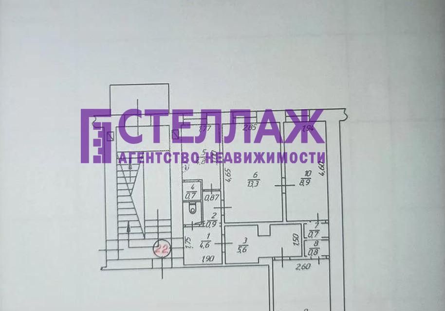Продаётся 3-комнатная квартира, 55 м²