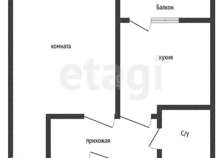 Продаётся 1-комнатная квартира, 35.3 м²