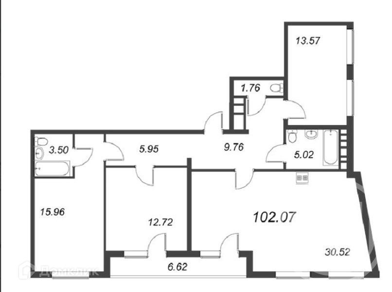 Продаётся 3-комнатная квартира, 103.2 м²