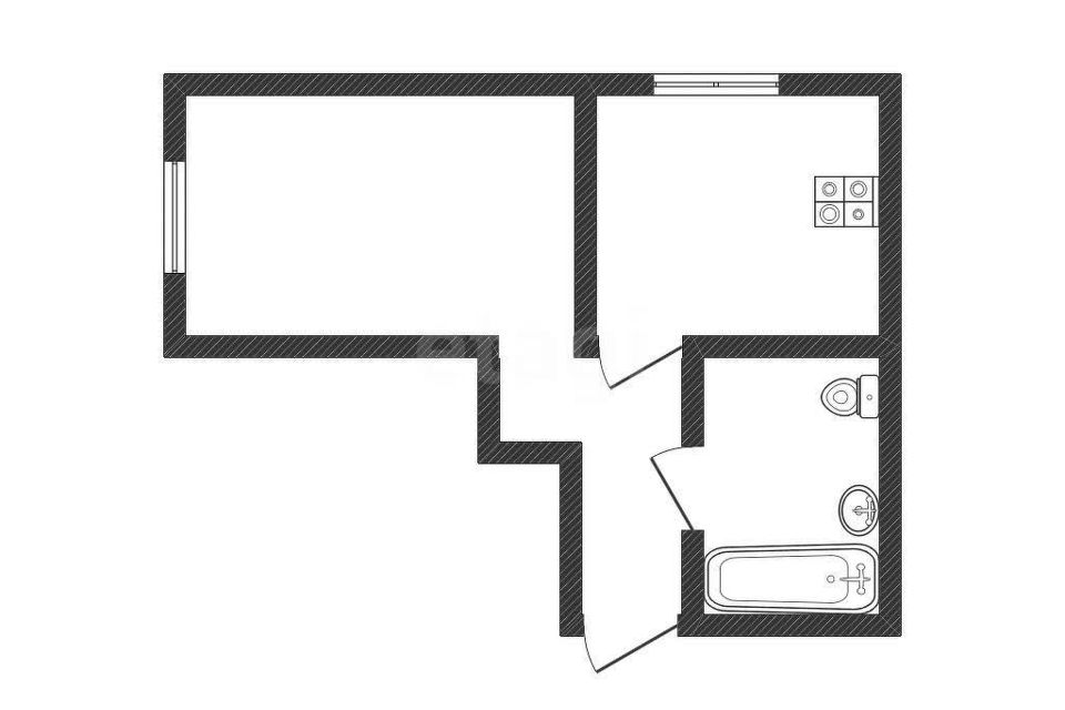 Продаётся 1-комнатная квартира, 32.5 м²